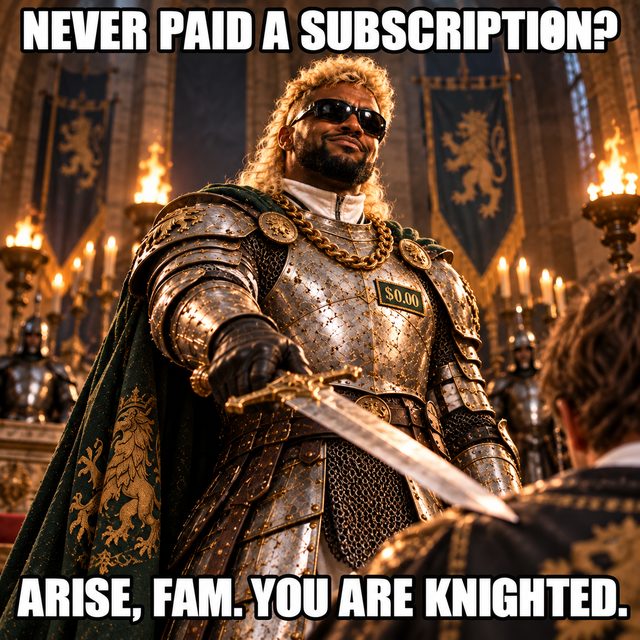 Sir Cancelot knighting someone
